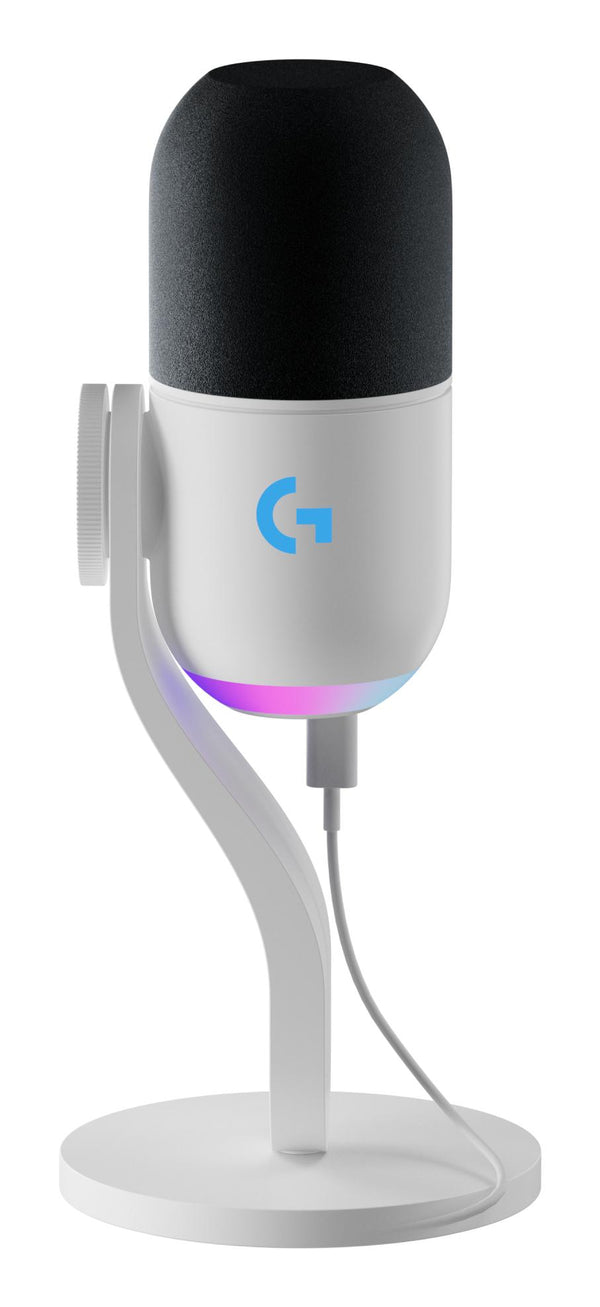 Logitech - Yeti GX Dynamisches RGB-Gaming-Mikrofon mit LIGHTSYNC, Cremeweiß