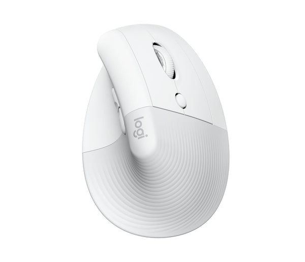 Logitech - Lift for Mac Vertical Ergonomic Mouse - OFF-WHITE