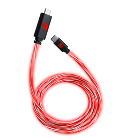 FLOATING GRIP 3M USB-C/USB-C CABLE WITH LED LIGHT - RED Floating Grip