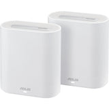 ASUS ExpertWiFi EBM68 – to hvide mesh-enheder set skråt forfra