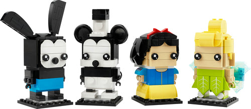 LEGO BrickHeadz 40622 – Oswald, Mickey Mouse, Snehvide og Klokkeblomst på byggeplader