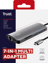 TRUST DALYX 7-IN-1 USB-C ADAPTER TRUST