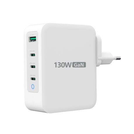 j5create 130 W GaN-oplader – 4 porte – EU – oplader med fire USB-porte