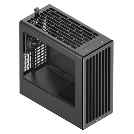 HAVN BF 360 Flow – sort Mid Tower kabinet med præinstallerede high-performance fans HAVN