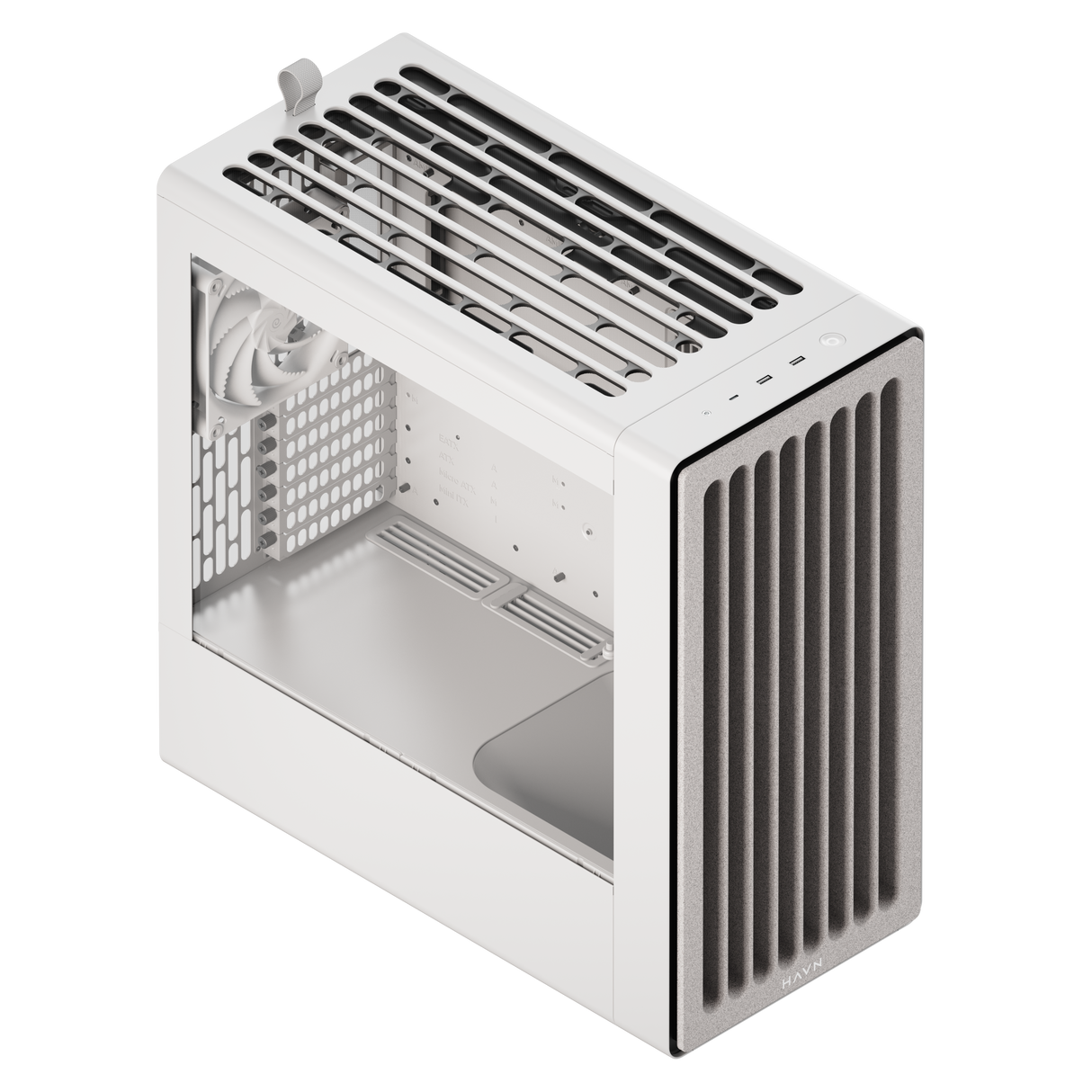 HAVN BF 360 – White Mid Tower kabinet med høj airflow og minimalistisk design HAVN