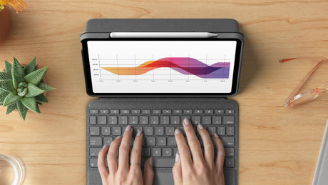 Logitech - Folio Touch for iPad Air (4th generation) - OXFORD GREY - Nordic
