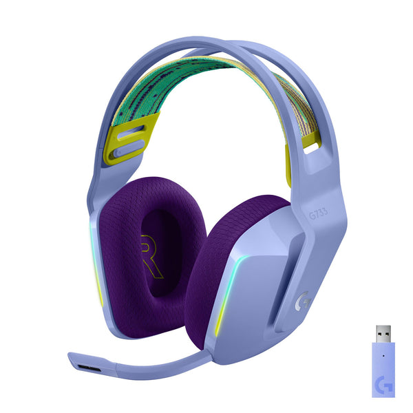 Logitech G G733 LIGHTSPEED Kabelloses RGB-Gaming-Headset, Lila