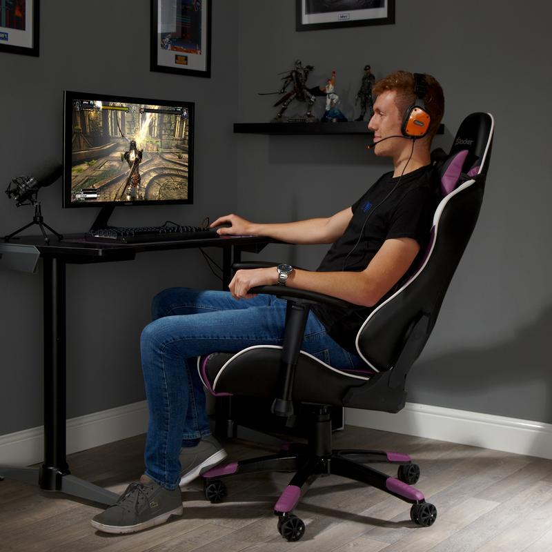 X Rocker PURPLE Agility Sport Esport Gaming Chair X-Rocker