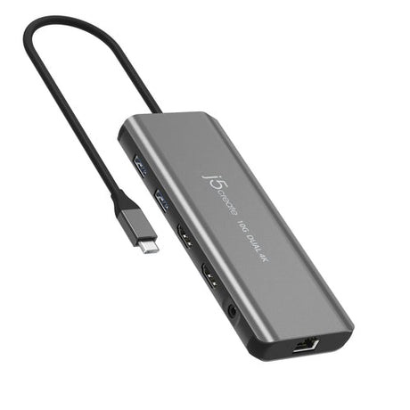 j5create JCD398-N – USB-C mini-dock med to 4K HDMI – Overside og stik
