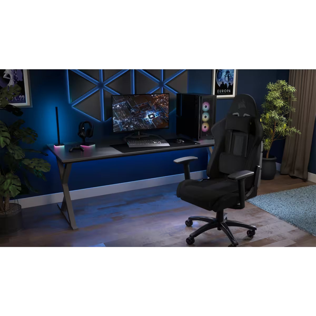 CORSAIR TC100 RELAXED Gamer Stol Sort Corsair