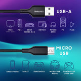 Oniverse Usb-A To Micro-Usb Charge Cable, 3 M - Black ONIVERSE