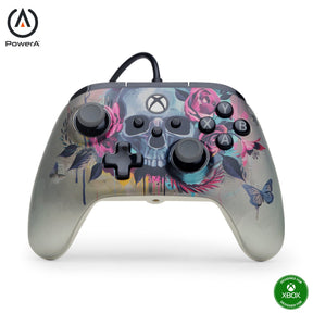PowerA Advantage Plus kablet controller – Bloom & Gloom – Xbox/PC – forside med blomster og mørke motiver