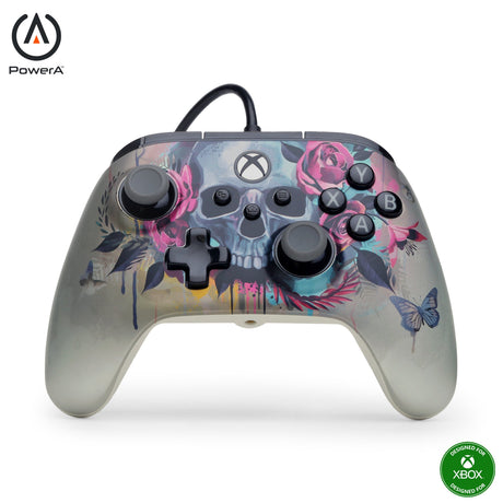 PowerA Advantage Plus kablet controller – Bloom & Gloom – Xbox/PC – forside med blomster og mørke motiver