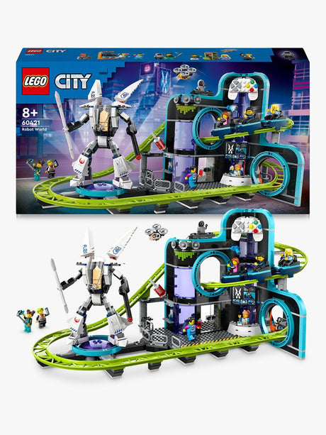 LEGO 60421 City Roller Coaster with Robot Mech, construction toy LEGO