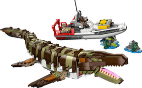 LEGO Jurassic World 76974 – Bådmission: Klodsbygget mosasaur – bygget mosasaur, båd og minifigurer