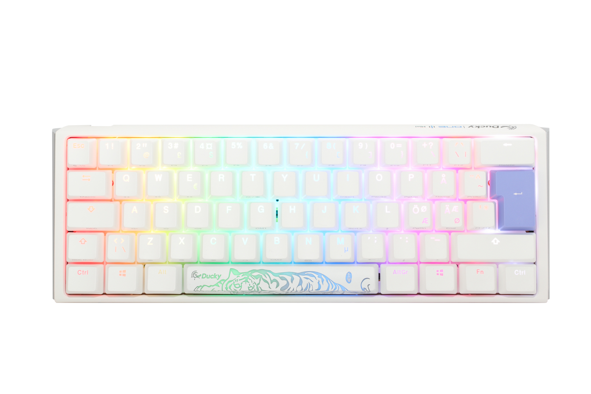 Ducky One 3 – Classic Pure White Nordic – Mini 60 % – Kirschbraun