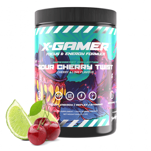 600g X-Tubz Sour Cherry Twist - 60 Portioner X-Gamer