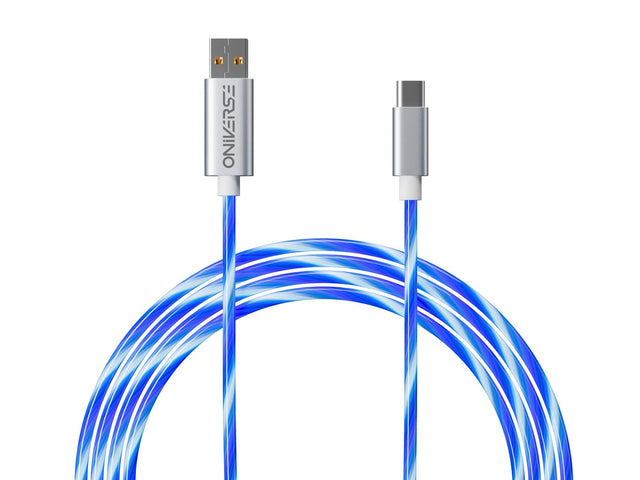 ONIVERSE LED FAST CHARGING CABLE : USB-C > USB-C, 2 M - WHITE Oniverse