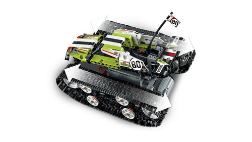 LEGO Technic 42065 – Fjernstyret bæltekøretøj – bæltekøretøjet set ovenfra og skråt bagfra