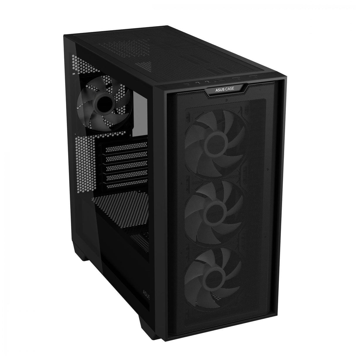 ASUS A21 PLUS mATX Case with 4 Pre-installed ARGB Fans, BTF support - Black ASUS