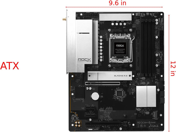 ASRock B650 Rock WiFi 7 bundkort - AM5, DDR5