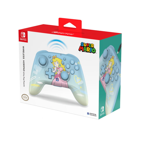 HORI Trådløs HORIPAD (Peach) – Lyseblå til Switch og Switch 2