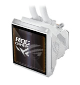 ASUS ROG STRIX SLC IV 360 ARGB LCD WHT – set skråt forfra (vinkel 4)