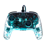 Turtle Beach Afterglow Clear Wired – Switch-controller – Front med turkis lys