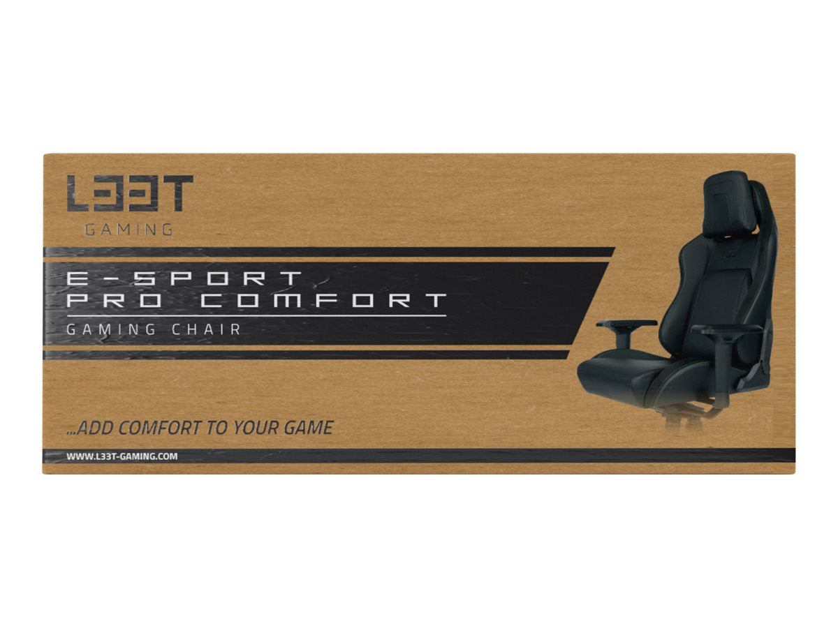 L33T E-Sport Pro Comfort Gamer Stuhl Schwarz 