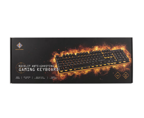 DELTACO GAMING GAM-021 Tastatur Membran Orange Kabling Nordisk Deltaco