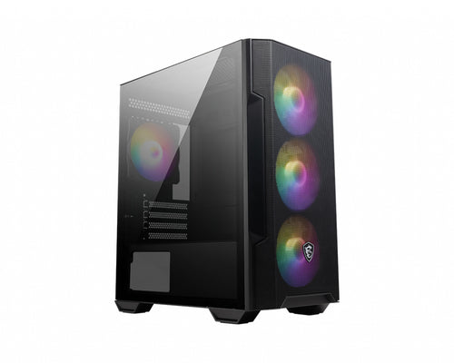 MSI MAG FORGE M100R – sort PC-kabinet – frontblæsere og glasside