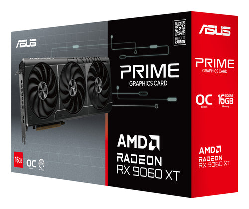 ASUS Radeon RX 9060 XT PRIME OC 16GB – Sort
