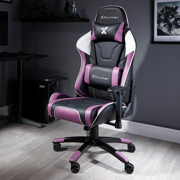 X-Rocker Agility Sport eSports gamingstol – sort/lilla