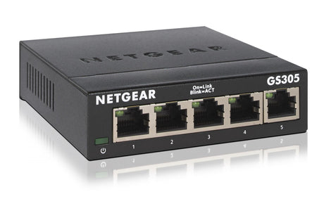 NETGEAR GS305 Gigabit-switch – set skråt forfra