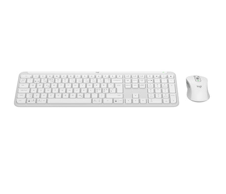 Logitech - Signature Slim Wireless Keyboard and Mouse Combo MK950 Off-White NORDIC