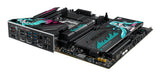 ASUS ROG STRIX X870E-H GAMING WIFI7 Hatsune Miku Edition – AM5 bundkort – skråt ved bagpanelet
