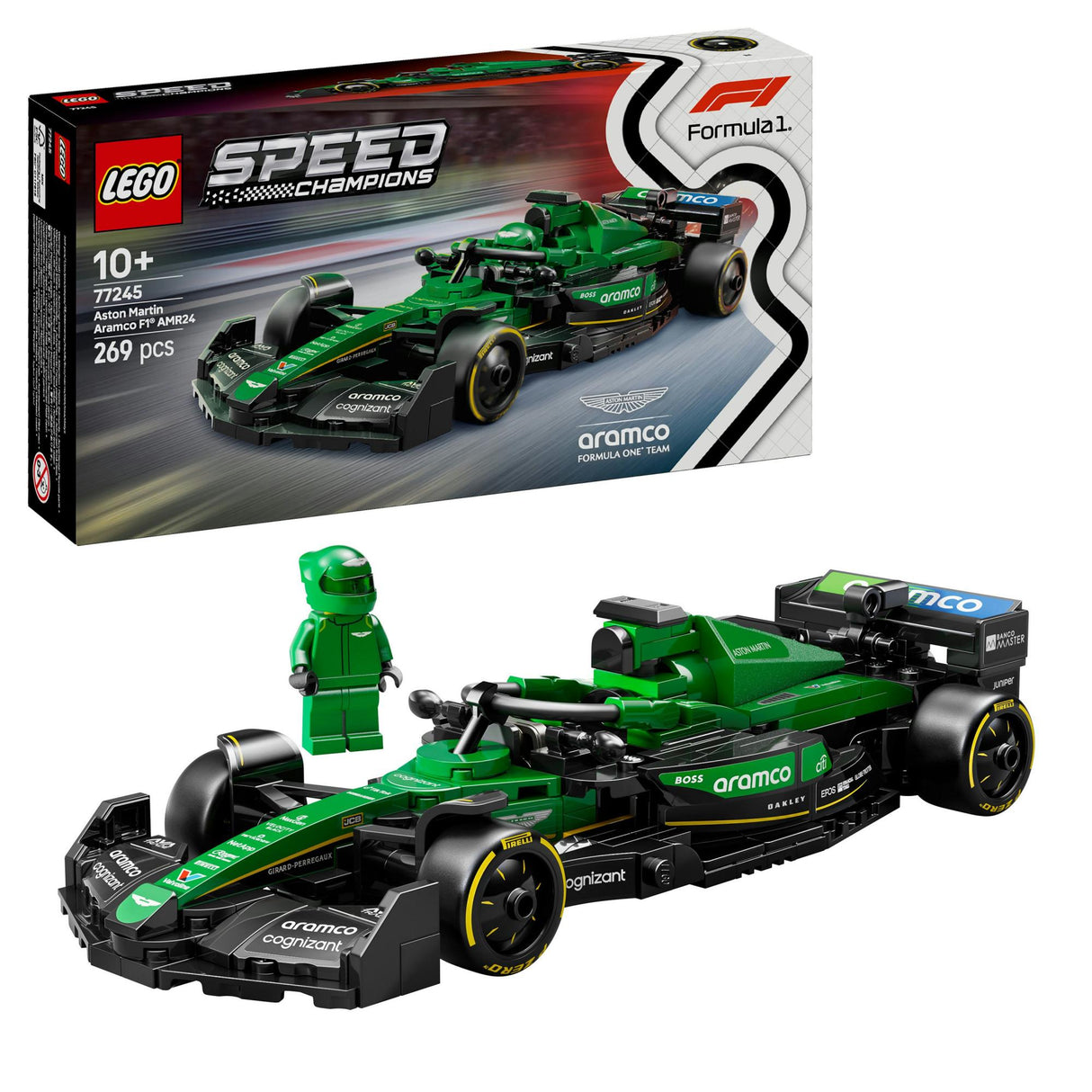 LEGO 77245 Speed Champions Aston Martin Aramco F1 AMR24 Racing Car LEGO