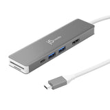 j5create JCD390-N – 4K60 USB-C-multiadapter – 10 Gbit/s – adapter med kortlæser, USB og HDMI