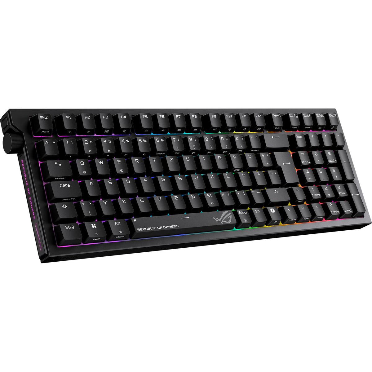Asus ROG Strix Morph 96 Wireless – tastatur med tysk DE-layout – Sort