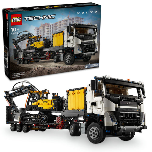 LEGO Technic 42175 Volvo FMX og EC230 – modeller og emballage