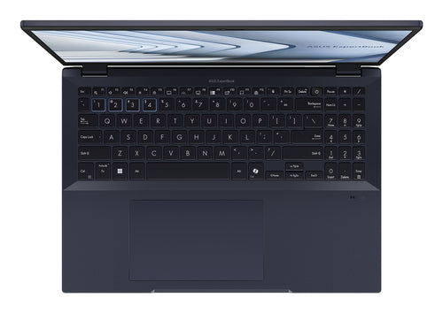ASUS ExpertBook B5 B5604CMA-QW0054X – taster og arbejdsflade set ovenfra; tastaturlayout illustrativt