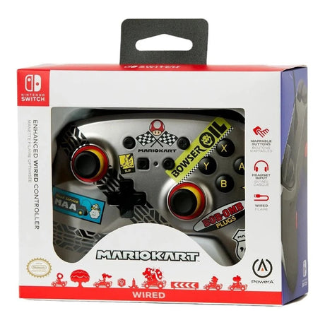 PowerA Enhanced Wired controller – Mario Kart – Nintendo Switch – emballage med Mario Kart-controller