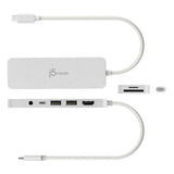 J5 ECO-FRIENDLY USB-C MULTI-PORT HUB WITH POWER DELIVERY - WHITE J5