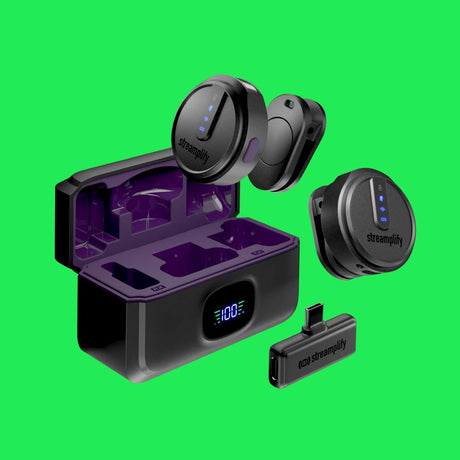 Streamplify MIC GO, Wireless Noice-Cancelling Microphone, compatibility with Android/iOS