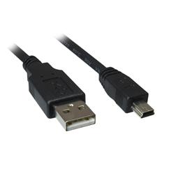 Sort Sharkoon USB Type A til Mini-USB Type B-kabel