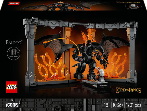 LEGO 10367 Icons Der Herr der Ringe: Balrog-Buchstütze