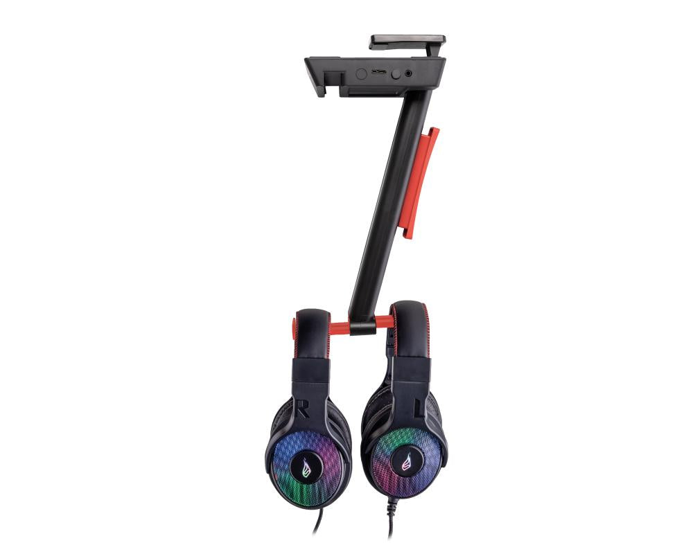 SUREFIRE - Vinson N2 Dual Gaming RGB MF Headset Stand, Sort