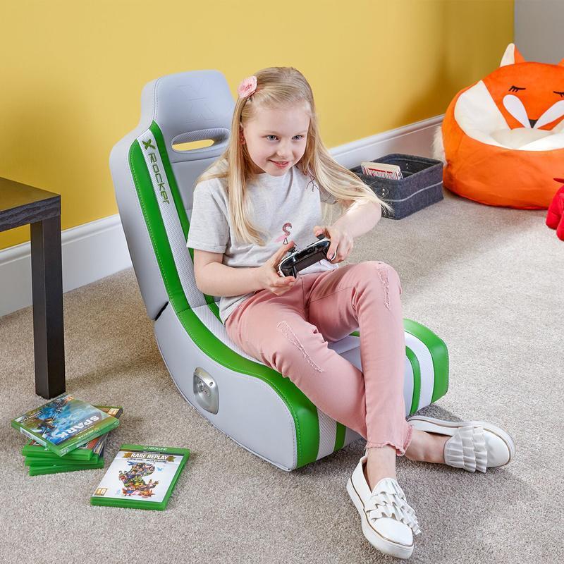 X-Rocker - Shadow 2.0 Stereo Audio Gaming Floor Rocker - Green - SOLO X-Rocker