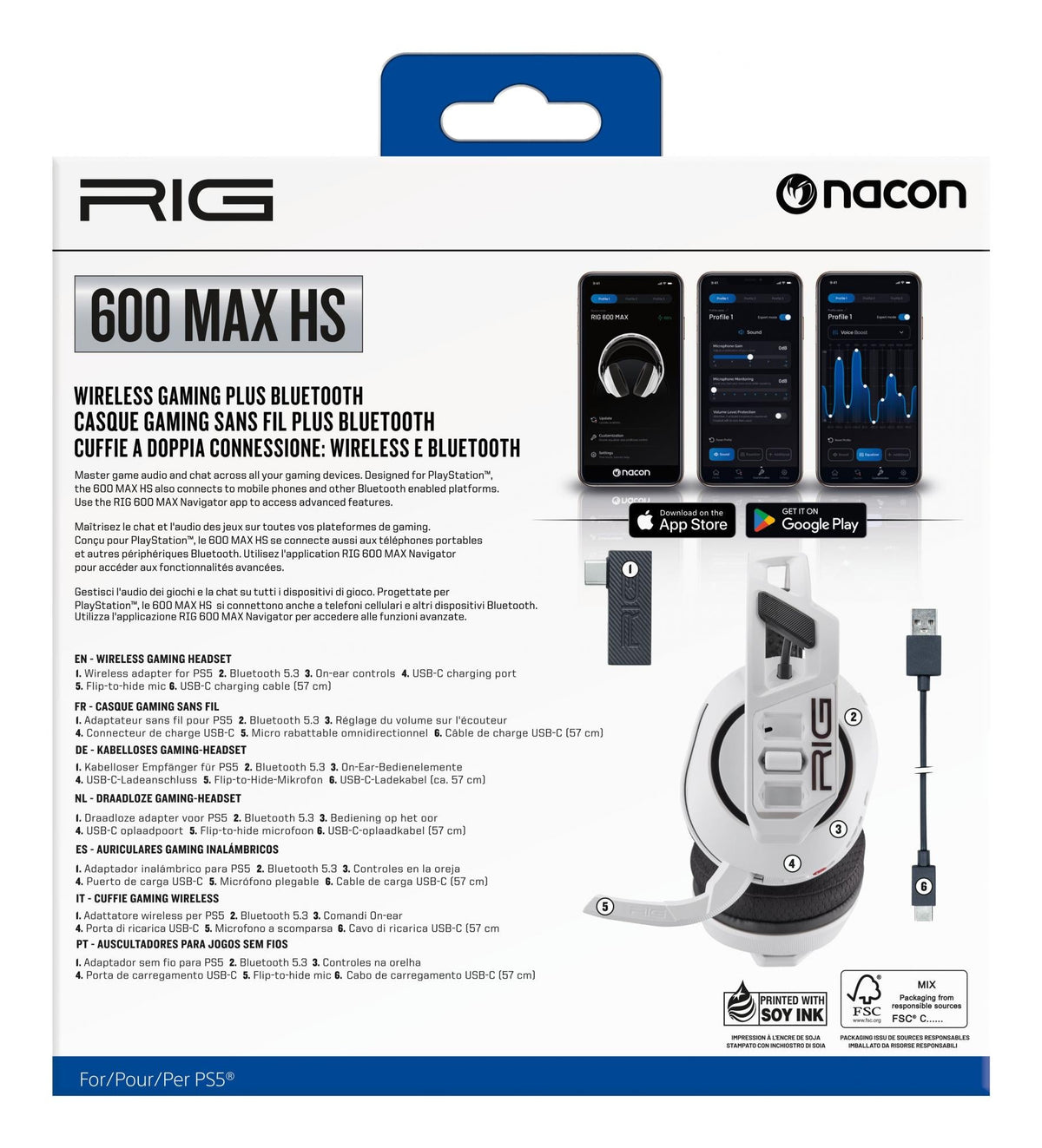 Nacon - RIG 600 Max HS - PS5 Nacon