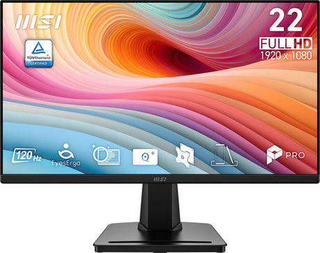 MSI PRO MP225 E12VL – 21,45″ skærm, 1920 × 1080, 120 Hz – skærmens egenskaber